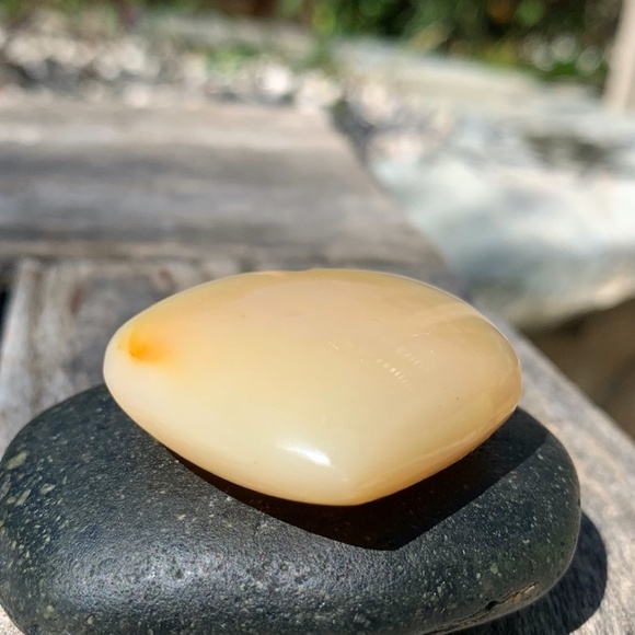 Dendritic Plant Agate Polished Puffy Heart Crystals Chakras Healing Worry Stone - Picture 6 of 8